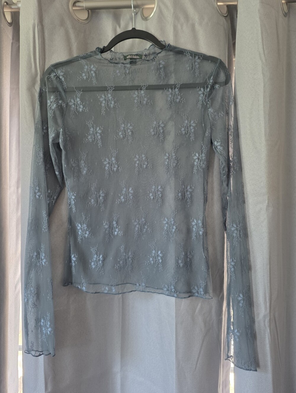 Wild Fable Long Sleeve Mock Turtleneck Lace Shirt S